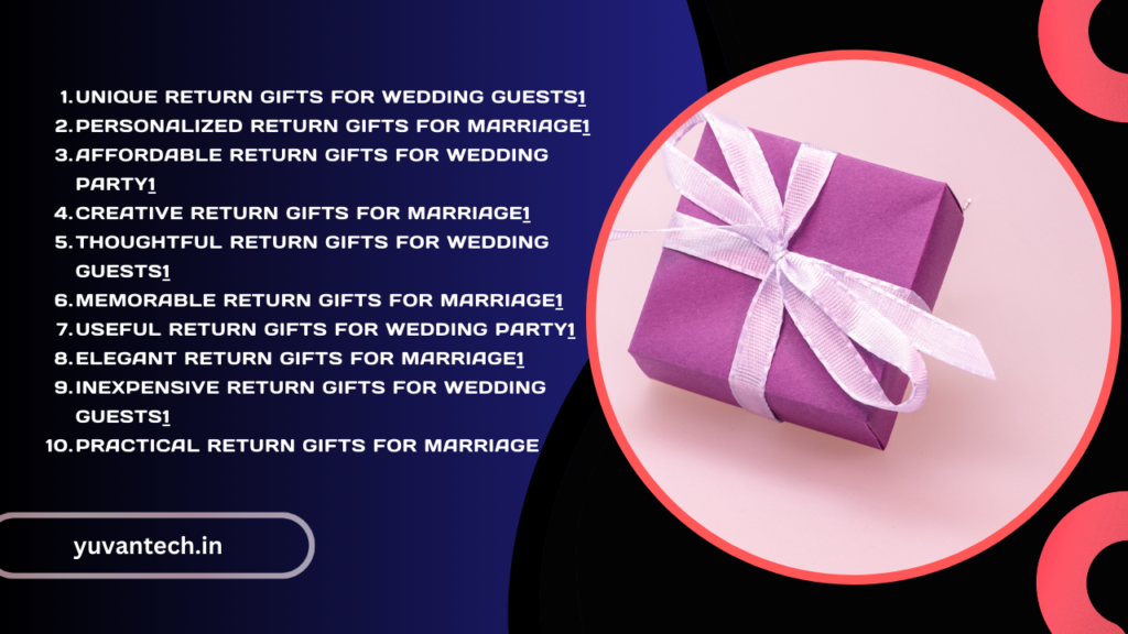 return gift ideas for wedding yunantech